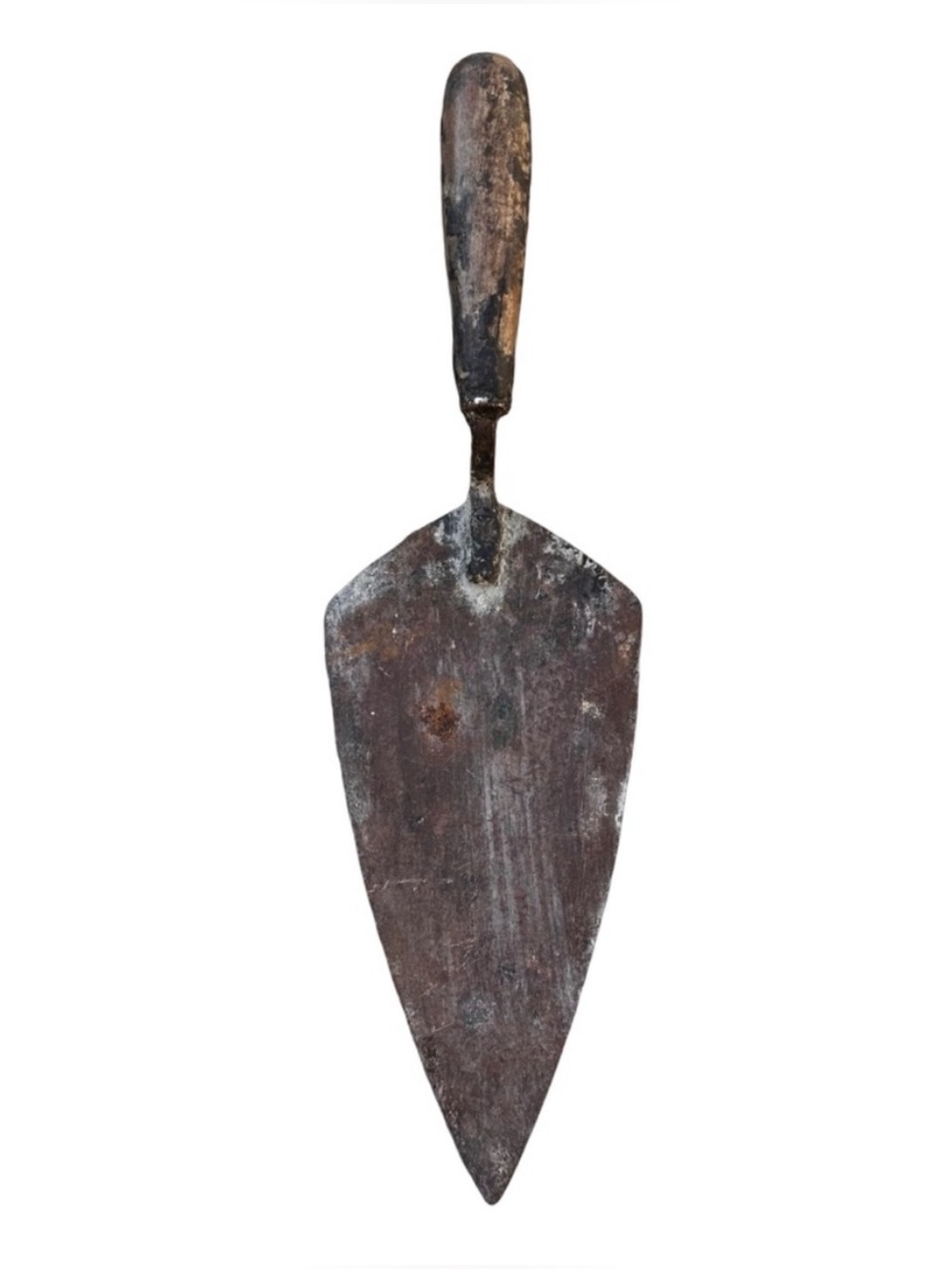 Vintage 14” Cement Trowel Wooden Handle Mason Bricklayer Tool Rusty Patina Deco